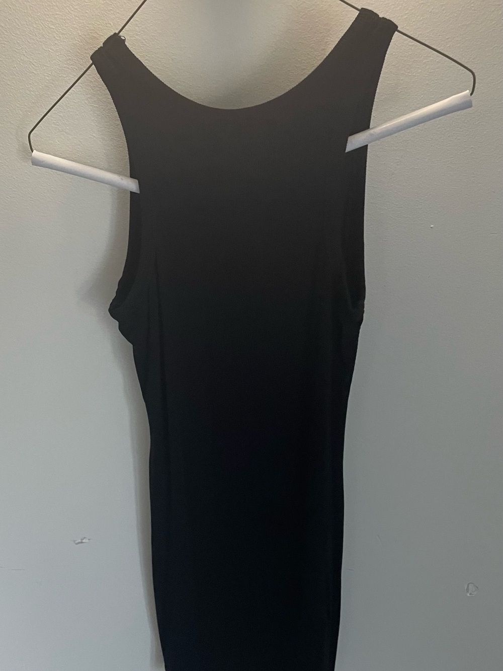 Classic Black Ribbed Tank Dress